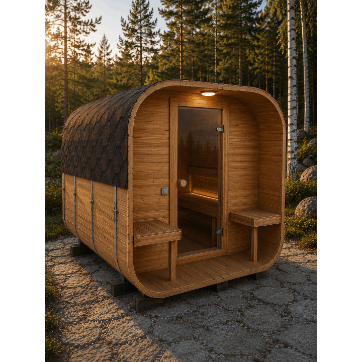 Sauna Quadro 2,4 m – Poêle à bois
