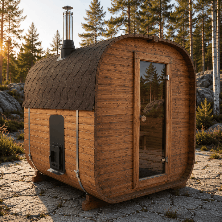 Sauna Quadro 1,8 m – Poêle à bois