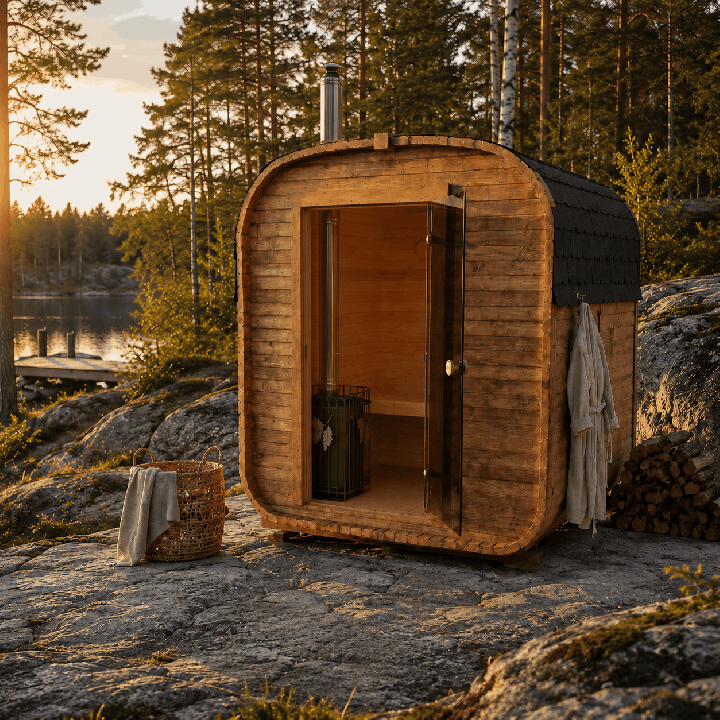 Sauna Quadro 1,8 m – Poêle à bois