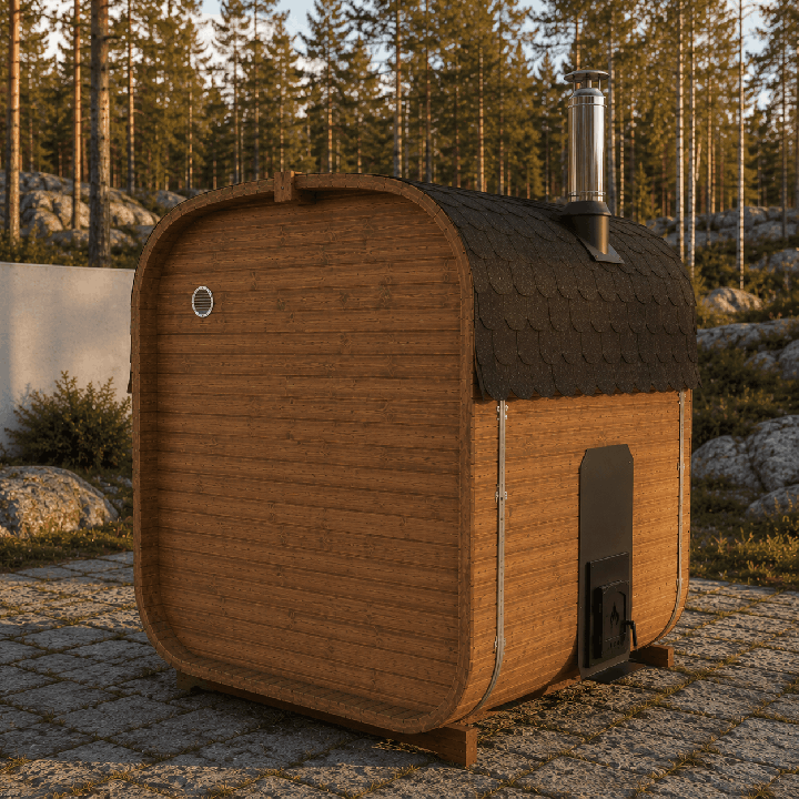 Sauna Quadro 1,8 m – Poêle à bois