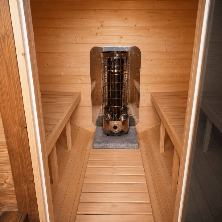 Sauna tonneau électrique 2,4 m jusqu’à 6 personnes | La Maison Finoise
