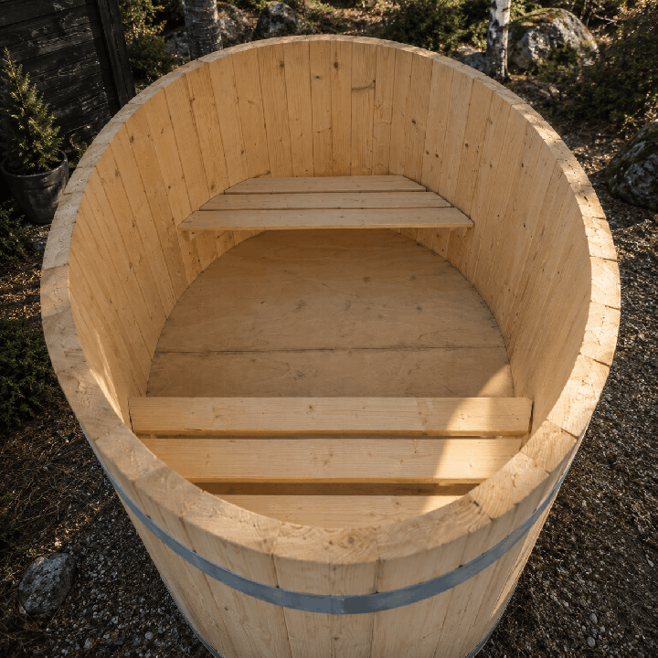 Bain nordique en bois 120 × 80 cm assemblé