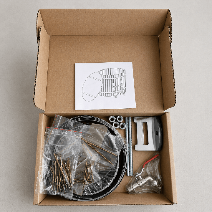 Bain nordique en bois 120 × 80 cm en kit | La Maison Finoise