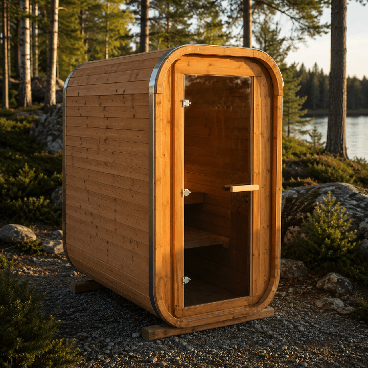 Sauna Quadro 1,6 m – Poêle électrique