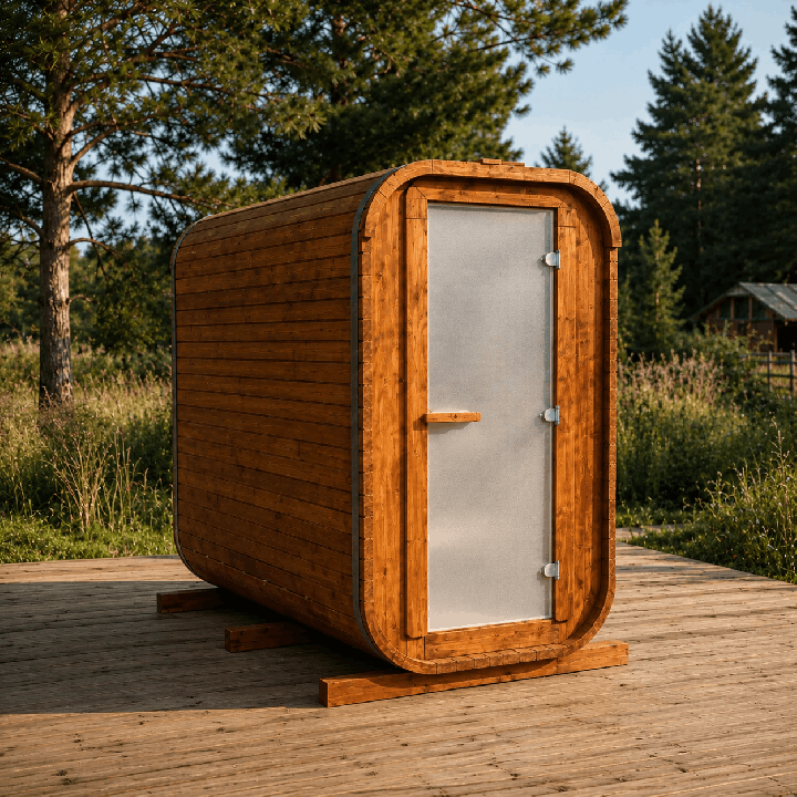 Sauna Cubio 2,4 m – Poêle électrique
