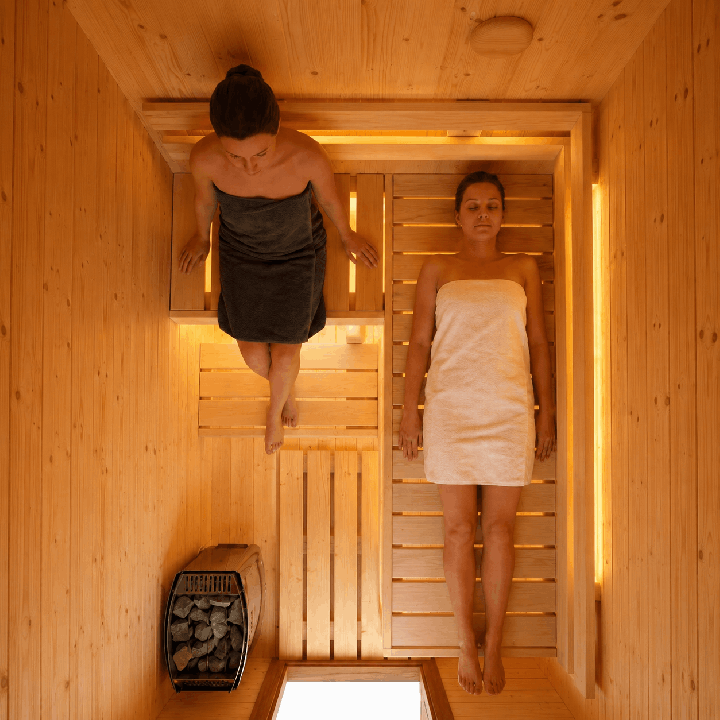 Sauna Cubio 2,4 m – Poêle électrique