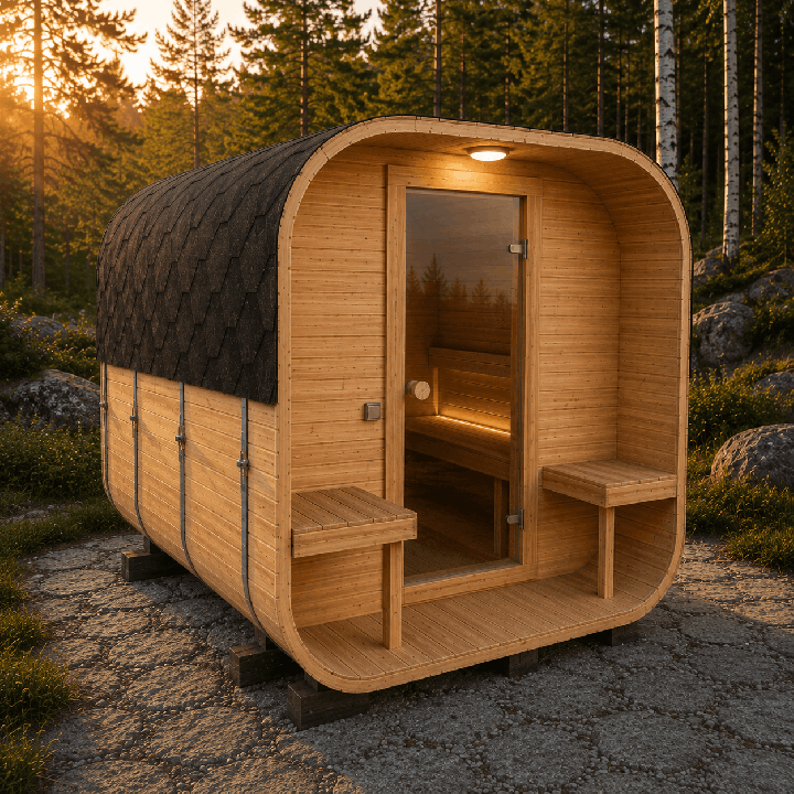 Sauna Quadro 2,4 m – Poêle électrique