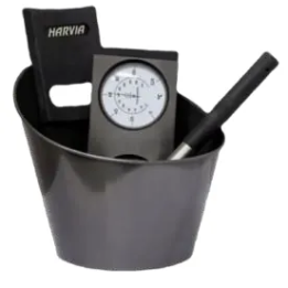 Set d'accessoires pour sauna Harvia Black Steel – 3 pièces