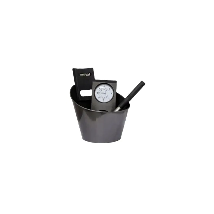 Set d'accessoires pour sauna Harvia Black Steel – 3 pièces